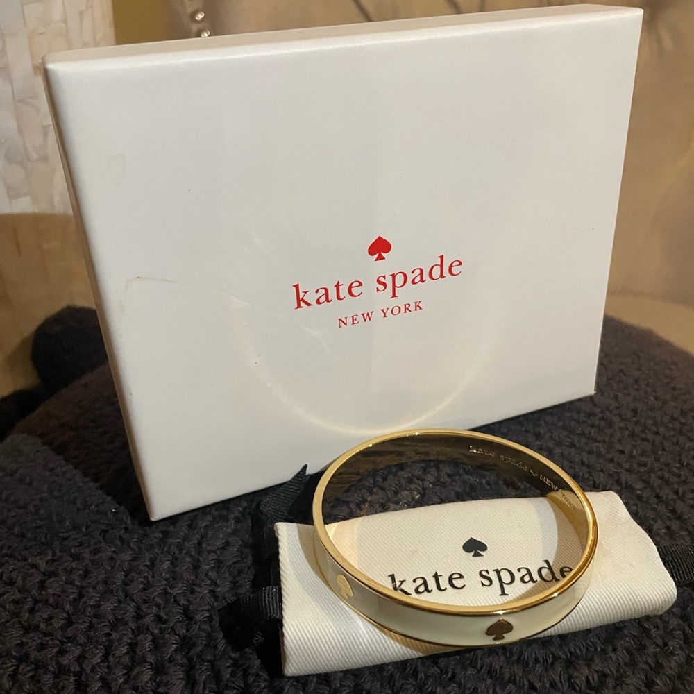 Kate Spade Icon Logo Cream and Gold Bracelet